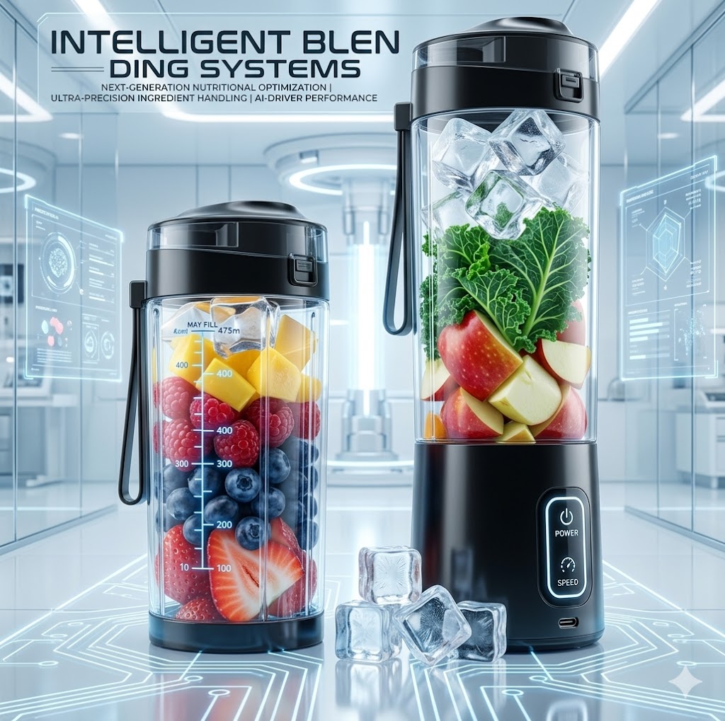 700ml Large Capacity Portable Electric Juice Maker - High-Speed 6-Blade Personal Blender - Rechargeable Fruit Mixer Cup for Protein Shakes & Smoothies