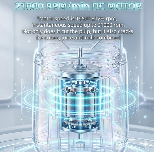 High-Speed Double Cup Electric Juicer - Portable USB Fruit Mixer & Baby Food Maker - Cordless Personal Blender for Fresh Juice, Protein Shakes and Smoothies