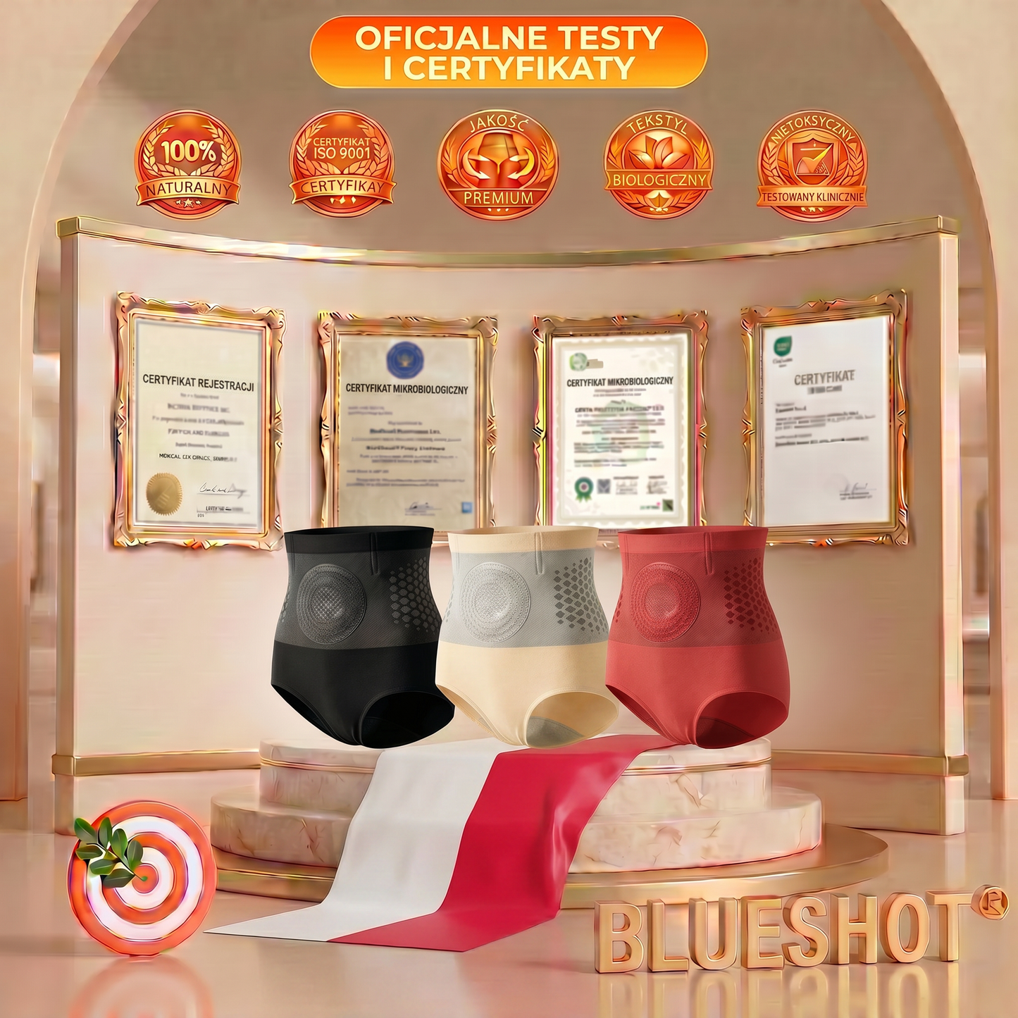 Oficjalny Sklep Marki 🍇 BLUESHOT® 🍇 2026 Spodenki wyszczuplające i spalające tłuszcz 4-w-1 z mikrocząsteczkami Moringa i Berberyny