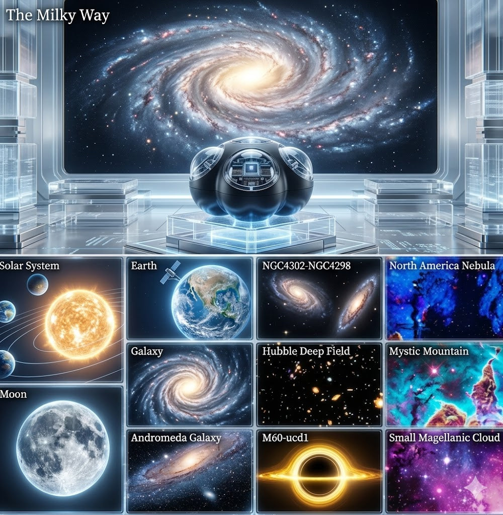 360° Rotating Galaxy Projector & Starry Sky Night Light - Professional Planetarium Lamp for Kids Bedroom - Aesthetic Ceiling Projector for Wedding & Home Decor