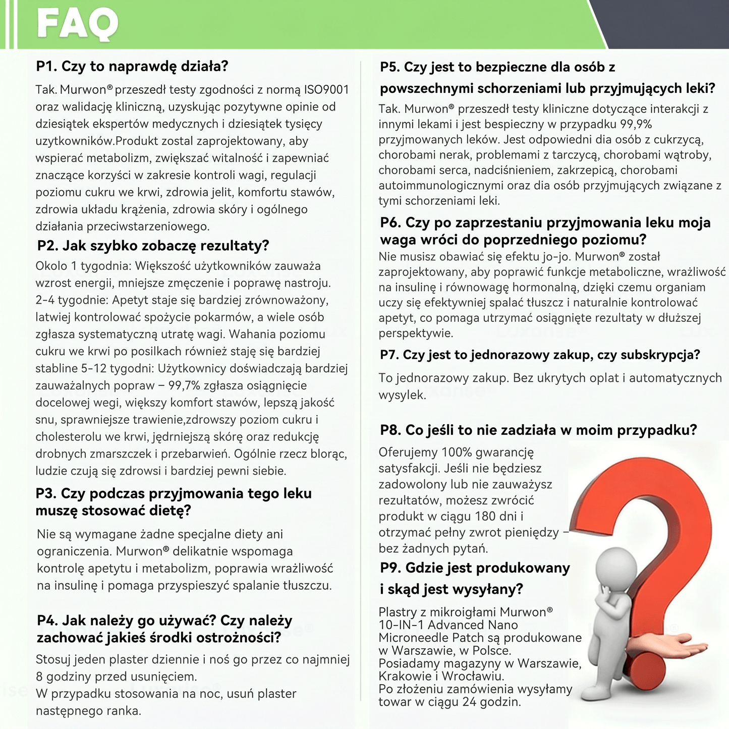 Oficjalny sklep| 👩‍⚕️M𝘜𝗥𝖶𝑶𝑁® MORINGA Z BERBERYNA 10W1 Zaawansowany Nano-Mikroigłowy Plaster (Stosować raz na dobę, zauważalne efekty w ciągu 7 dni) ✅ Otyłość, cukrzyca, bezdech senny oraz schorzenia stawó