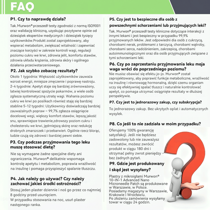 Oficjalny sklep| 👩‍⚕️M𝘜𝗥𝖶𝑶𝑁® MORINGA Z BERBERYNA 10W1 Zaawansowany Nano-Mikroigłowy Plaster (Stosować raz na dobę, zauważalne efekty w ciągu 7 dni) ✅ Otyłość, cukrzyca, bezdech senny oraz schorzenia stawó