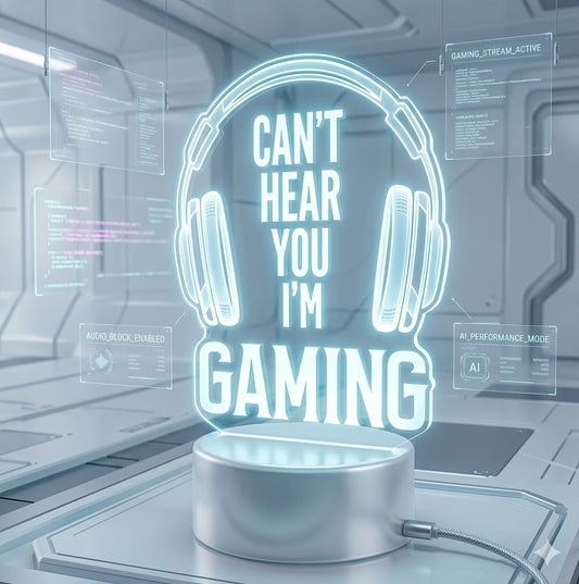 3D Gaming Headset Visual Illusion Night Light: Smart Touch 16 Color Changing LED Lamp - USB Powered Decor Lighting for Modern Game Rooms