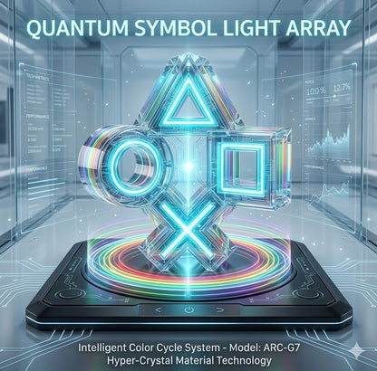 Esports Gaming Experience 3D Lamp - Dynamic RGB Cross Button Night Light - Optical Illusion LED Decor for PC Setup & Gamer Cave Ambiance