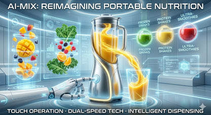 High-Speed Double Cup Electric Juicer - Portable USB Fruit Mixer & Baby Food Maker - Cordless Personal Blender for Fresh Juice, Protein Shakes and Smoothies