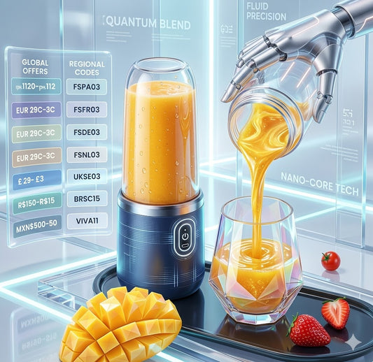 High-Speed Double Cup Electric Juicer - Portable USB Fruit Mixer & Baby Food Maker - Cordless Personal Blender for Fresh Juice, Protein Shakes and Smoothies