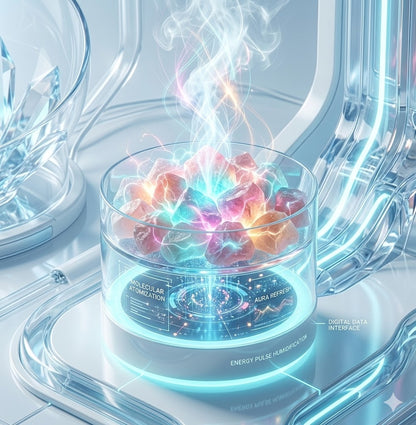 Himalayan Salt Stone Essential Oil Diffuser - Relaxing Air Humidifier with 7-Color Mood Light - Natural Ionizing Aromatherapy Machine for Stress Relief & Sleep