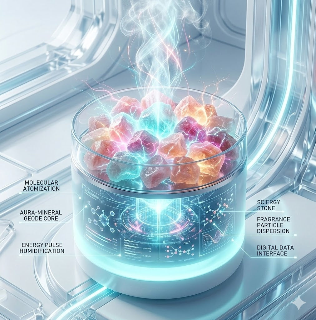 Himalayan Salt Stone Essential Oil Diffuser - Relaxing Air Humidifier with 7-Color Mood Light - Natural Ionizing Aromatherapy Machine for Stress Relief & Sleep