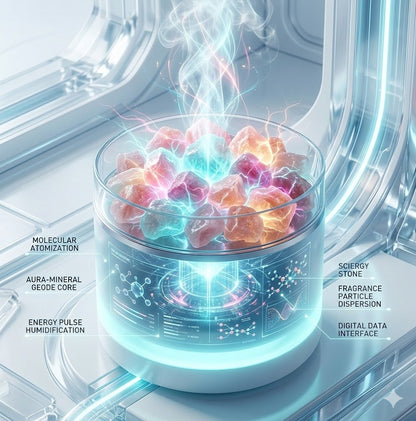 Himalayan Salt Stone Essential Oil Diffuser - Relaxing Air Humidifier with 7-Color Mood Light - Natural Ionizing Aromatherapy Machine for Stress Relief & Sleep